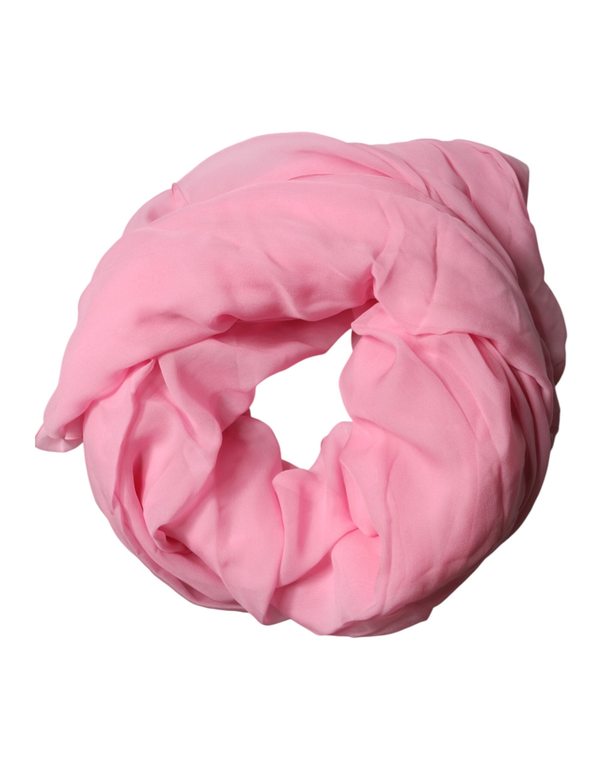 Dolce & Gabbana Pink Silk Sash Neck Wrap Shawl Men Scarf
