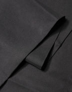 Dolce & Gabbana Black Satin Silk Fringes Neck Foulard 143.5cm x15cm Scarf