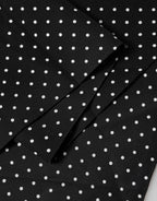 Dolce & Gabbana Black Polka Dot Neck Wrap Foulard 133.5cm x 12.5cm Scarf