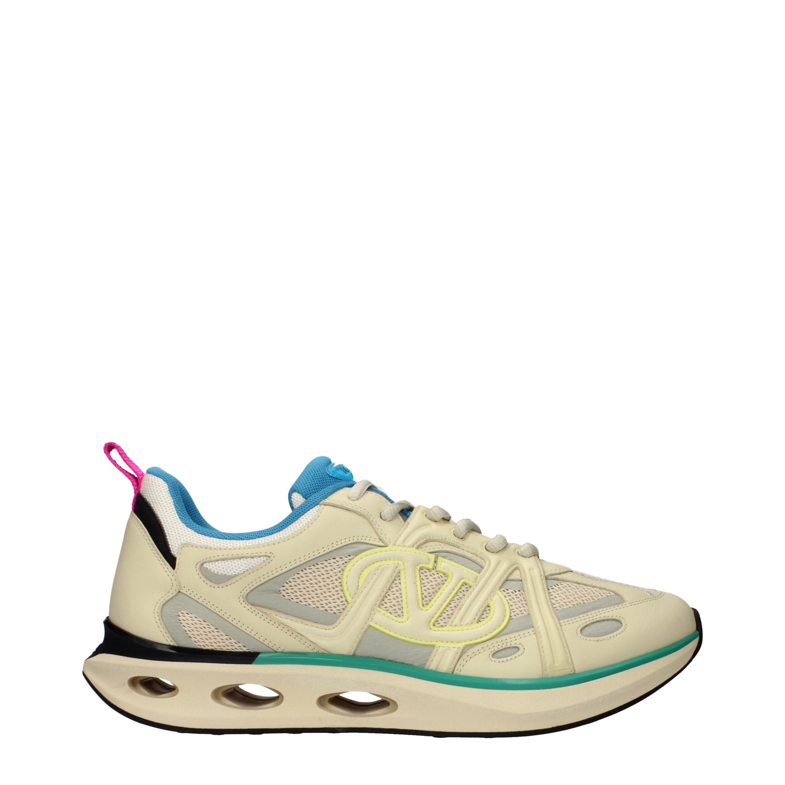 Valentino Garavani Beige Fabric Athletic Sneakers