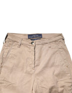 Jacob Cohen Beige Lyocell Skinny High Waist Chino Casual Pants