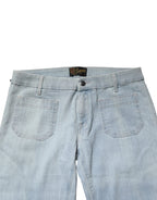 Seafarer Light Blue Boot Cut Mid Waist Denim Casual Jeans