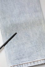 One Teaspoon Light Blue Tattered Mid Waist Straight Denim Jeans