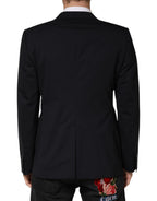 Dolce & Gabbana Black Wool Single Breasted 2 Button Blazer