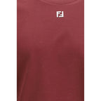 Fendi Bordeaux Cotton T-Shirt