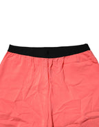 Jucca Neon Pink High Waist Straight Wide Leg Trouser Pants