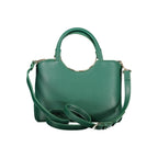 Mario Valentino Verde Polyurethane Women's Bag with Adjustable Shoulder Strap