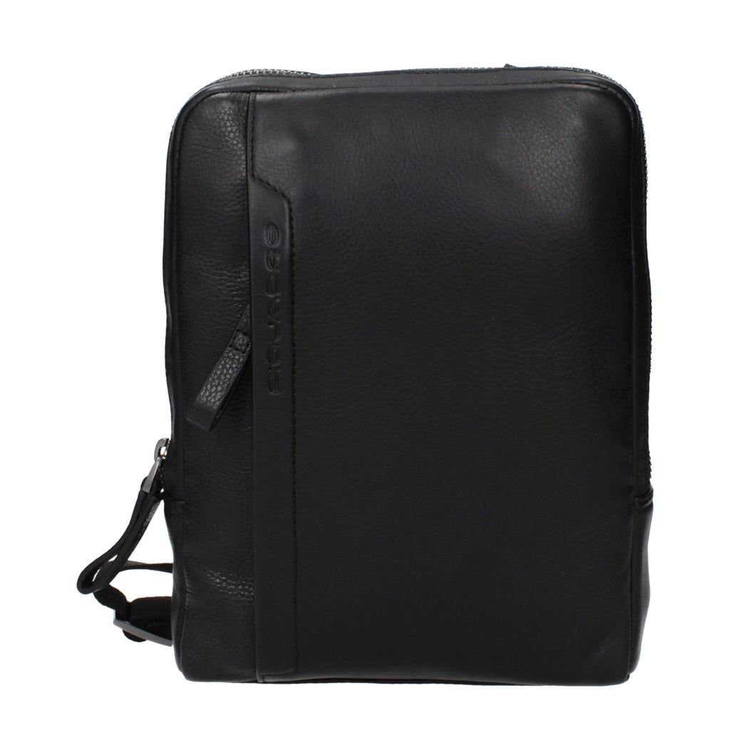 Piquadro Black Leather Crossbody Bag