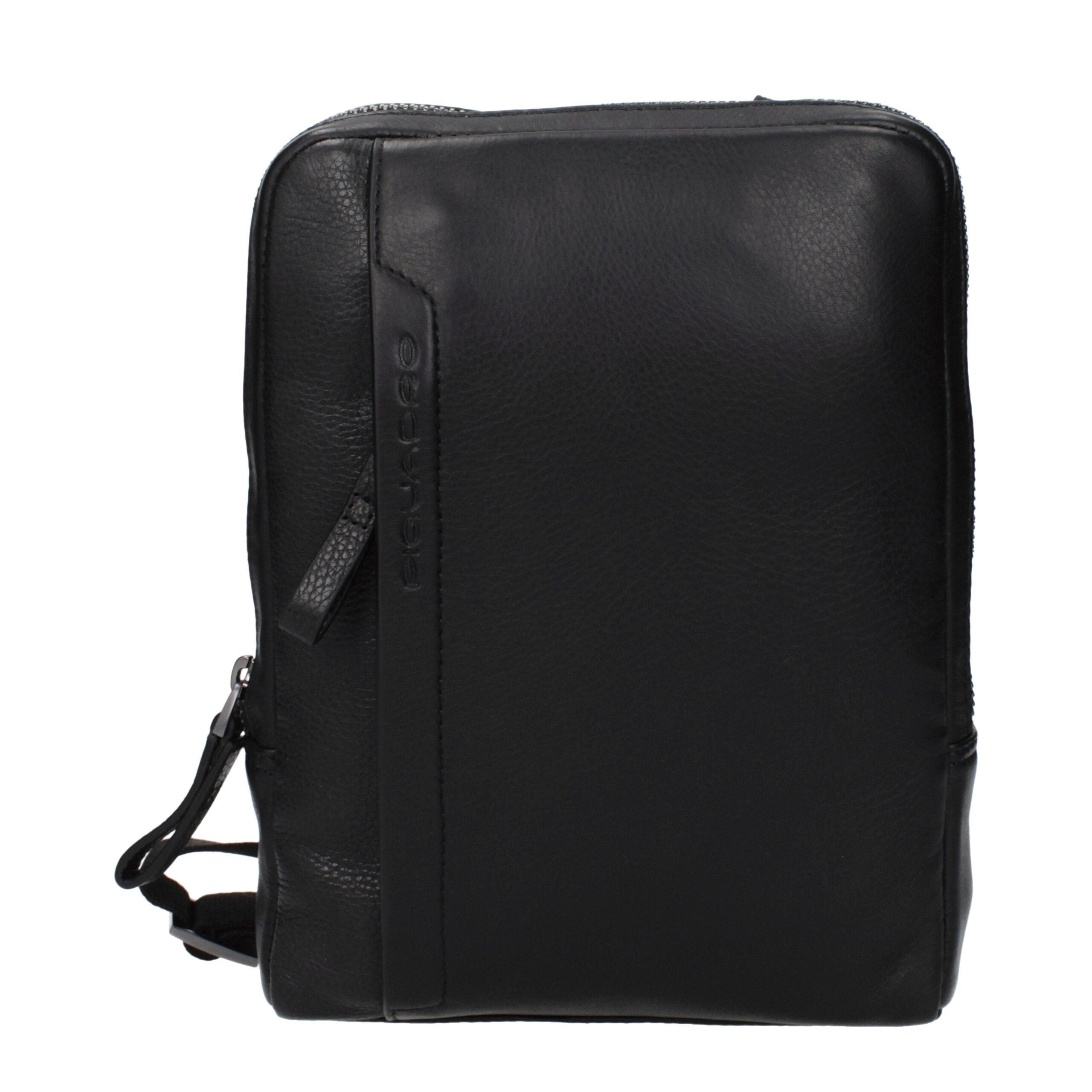 Piquadro Black Leather Crossbody Bag