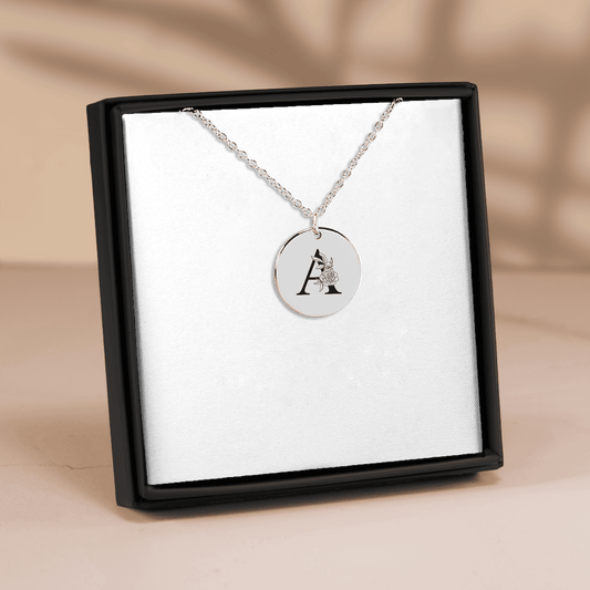 Floral Initial Necklace – A