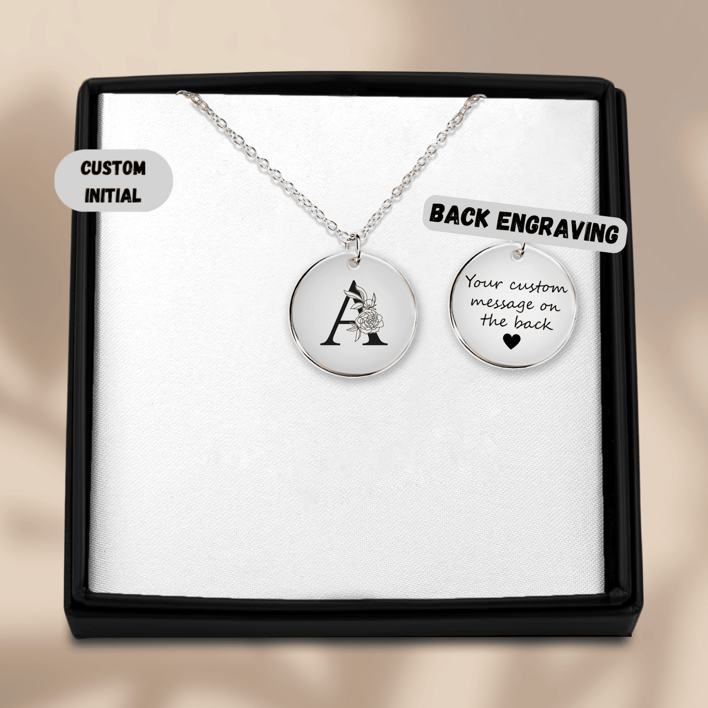 Floral Initial Necklace – A