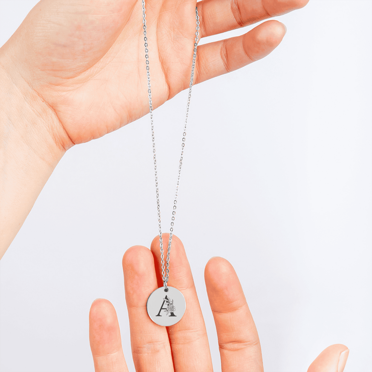 Floral Initial Necklace – A