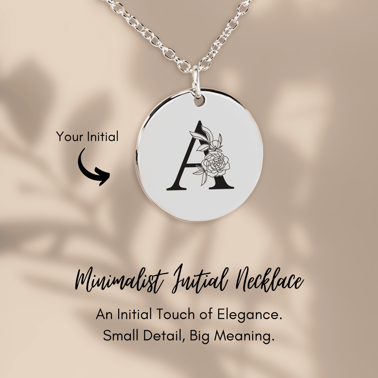 Floral Initial Necklace – A