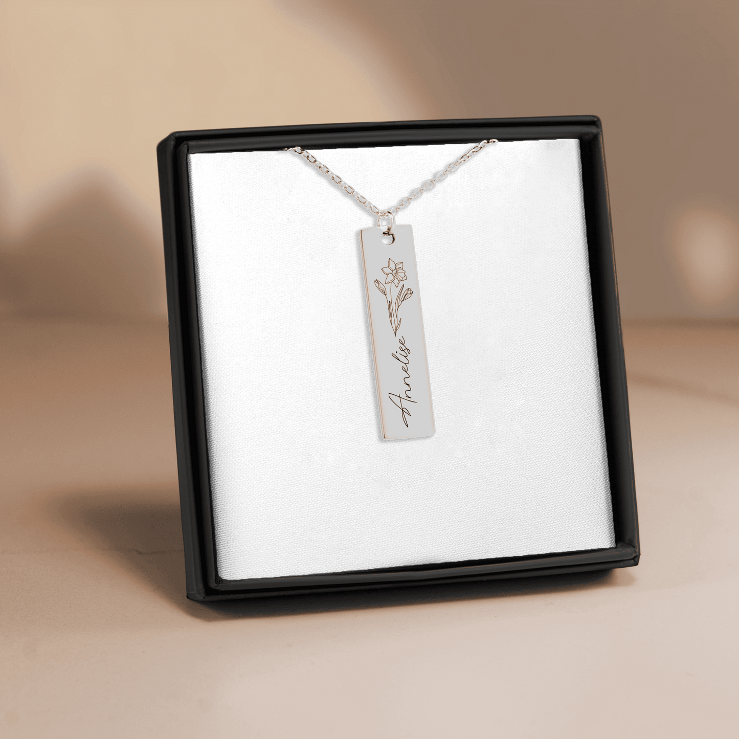 Name & Birthflower Necklace