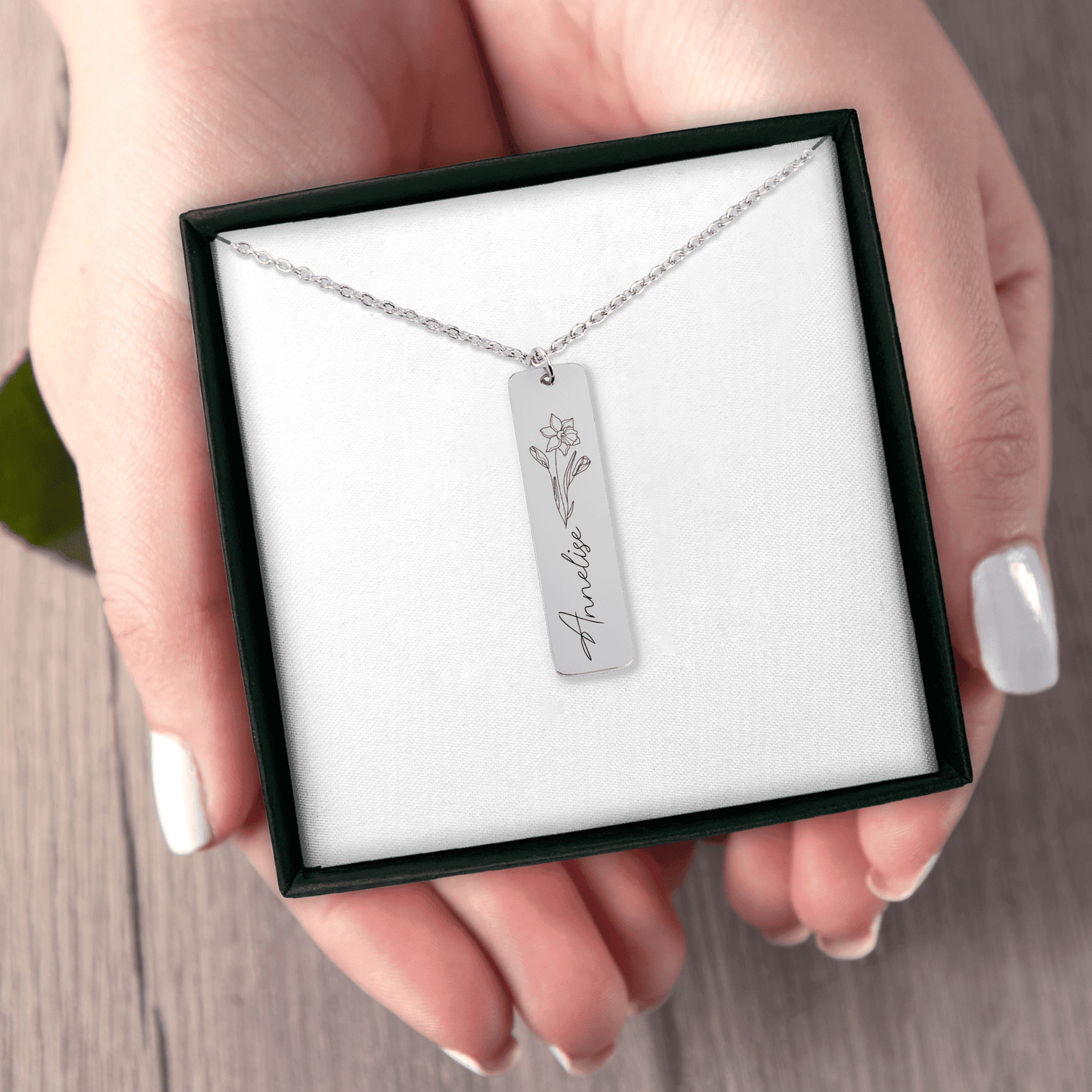 Name & Birthflower Necklace